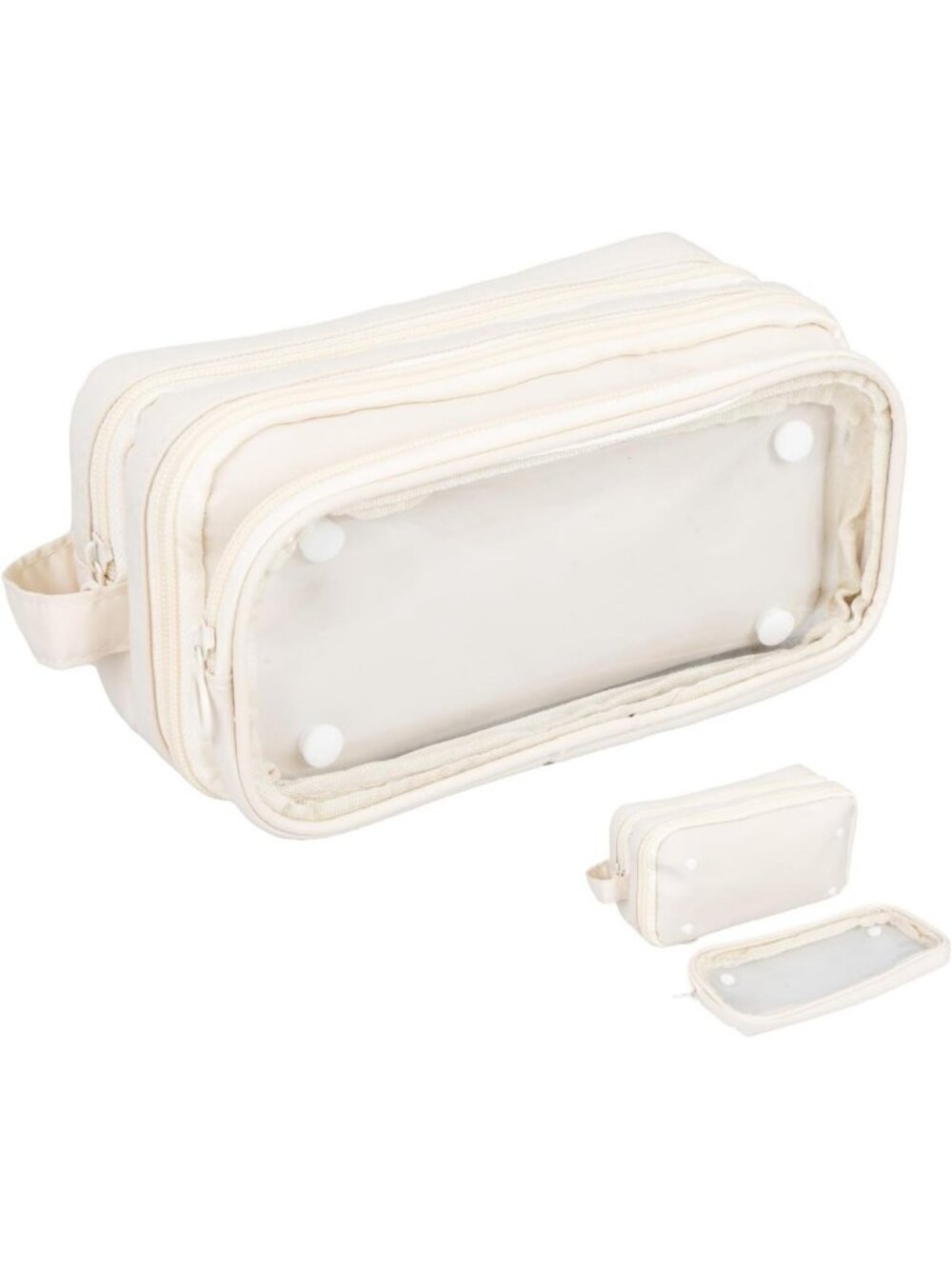 Large Capacity Pencil Pouch with Compartments, Detachable Marker Organizer